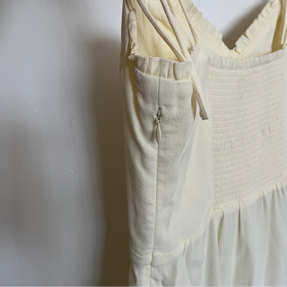 Aritzia Wilfred Fable Whipped Butter Yellow Pastel Viscose Rayon Mini Dress sz 6 - Picture 11 of 14